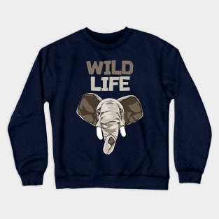 Wild Life Cute Elephant Crewneck Sweatshirt